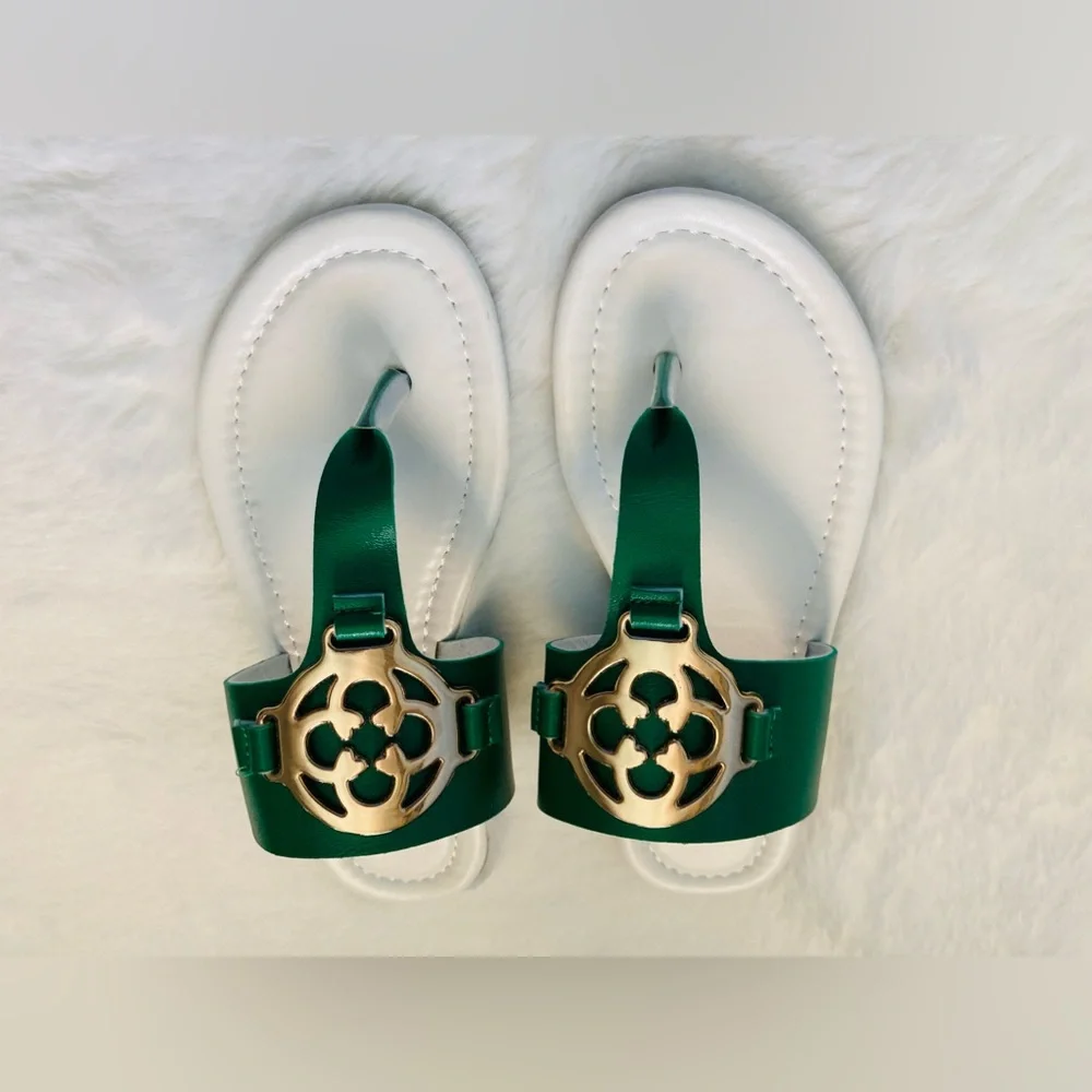 Trendy Gorgeous Metallic Buckle Flip Flops-Lightweight Soft Sole Casual Wear - Picture 5 of 7